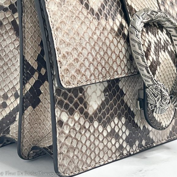 Gucci Cream and Gray Satchel with Bamboo Handle - Picture 5 of 7